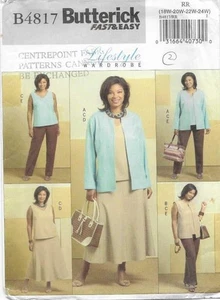 C31 BUTTERICK 4817: JACKET, VEST , TOP SKIRT & PANTS SIZE 18-24 SEWING PATTERN - Bild 1 von 3