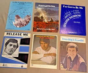 Vintage  Sheet Music Coke & Miller Themes Humperdinck Campbell 60s 70s  Lot (6) - Picture 1 of 1