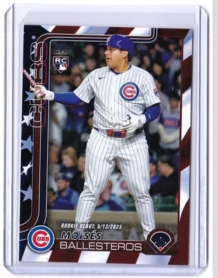 Moises Ballesteros 76/76 INDEPENDENCE DAY ROOKIE CARD 2025 Topps Update #US236 - Image 1 of 3