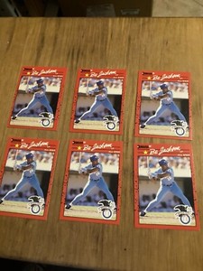 Bo Jackson 1990 Donruss All-Star #650 ERROR (lot of 6 (Recent major league perf)