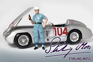 FIGURA DE RESINA STIRLING MOSS 1:18 PINTADA MERCEDES CMC - Imagen 1 de 7