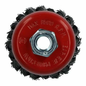 Cepillo profesional de 5 piezas con nudo de torsión de alambre de 80 mm para amoladoras angulares M14 de 4-1/2" - Imagen 1 de 3
