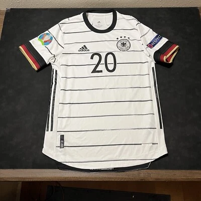 German National Team Adidas Jersey Home Gnabry football Kit 2019 Player Patches - Image 1 of 4