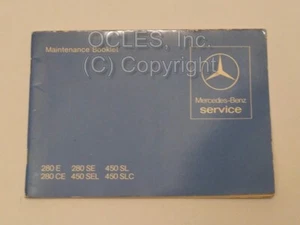 Genuine Mercedes-Benz W126 Book. Maintenance Booklet 1265841295 - Picture 1 of 7