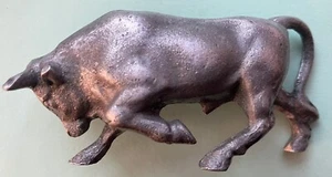 Vintage Wend-Al / Wendal Farm Animals “ Charging Bull “ Bare Aluminium ! - Picture 1 of 4