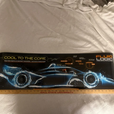 2022 Colton Herta Signed PRI Fluid Logic Indy Car Poster Numbered 27/100 Cover
