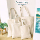 Blank Canvas Shopping Bag Reusable Foldable Shoulder Bag Tote Bag Grocery Bag