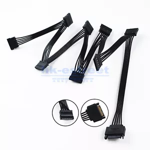 SATA Power 15 Pin 1 Male To 8 Female Splitter for HDD SSD Hard Drive Cable - Picture 1 of 11
