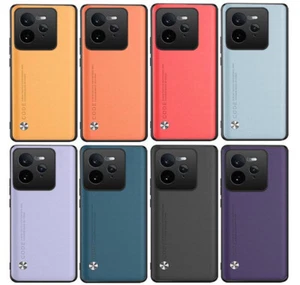 For Realme GT7 Pro Plain Leather Fabric Coated Rubber hard case back cover - Picture 1 of 22