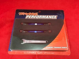 TRAXXAS 3643X BLUE ALUMINUM FRONT CAMBER LINKS RUSTLER SLASH STAMPEDE HOSS 4X4 - Picture 1 of 2