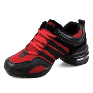 Women Dance Sneaker Air Cushion Ballroom Sport Jazz Hip Hop Lace-Up Breathable - Picture 1 of 13