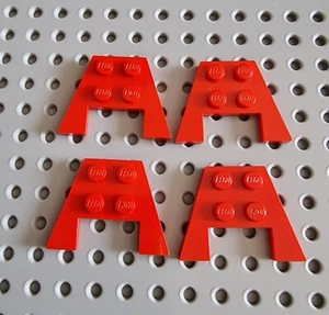 LEGO placa de ala cuña punta placa roja 4 piezas red Wedge Plate 4859 R2 - Imagen 1 de 1