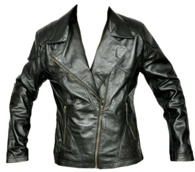 Women Brando Leather Jacket Soft Fashion Motorcycle Styled Leather Biker Jacket - Image 1 of 2