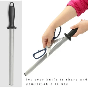 600# 12'' Grit Wüsthof Diamant-Schärfstab Schleifstab Wetzstahl oval - Picture 1 of 5