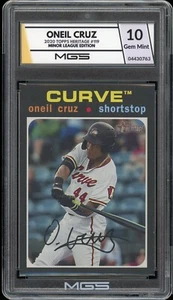 2020 Topps Heritage #119 Oneil Cruz Rookie Card Graded 10 MGS Gem MINT RC - Picture 1 of 2