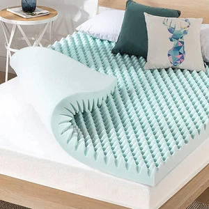 Egg Crate Memory Foam Mattress Topper Cooling Gel Infused Pad 4" 3" 2" 1.5 Inch - Picture 1 of 18