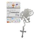 Erste Heilige Kommunion Rosenkranz Perlen Und Karte Geschenkset - Cross /