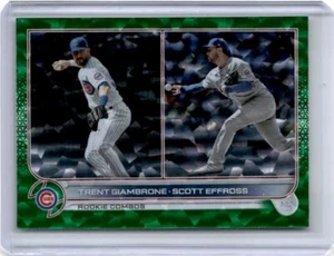 Tarjeta insertada de tablero de aluminio verde 2022 Topps Update Trent Giambrone Scott Effross/499 - Imagen 1 de 2