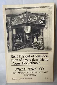 1919 Field Tire Co. Advertisement Boston Mass Goodyear Fisk Firestone Ajax Kelly - Picture 1 of 3