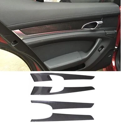 Interruptor de marco de puerta interior de coche de fibra de carbono seco para Porsche Panamera 970 10-16 Foto 1 de 4