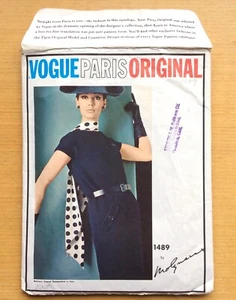 Vestido de Colección Vogue Paris Patrón Original 1489 MOLYNEUX Talla 16 Busto 36 - Imagen 1 de 2