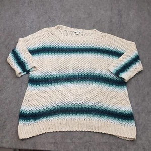 Suéter Jill Mujer Mediano Beige Verde Sudadera Lino Tejido Damas M * - Imagen 1 de 11
