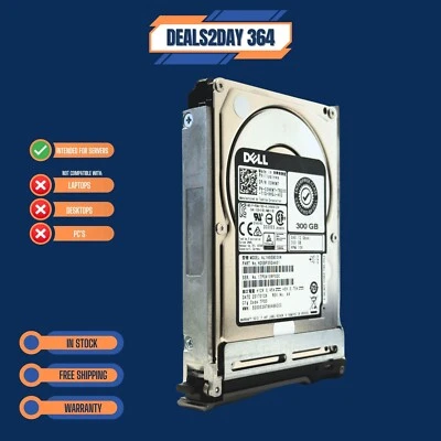 Dell 03NKW7 300GB 10K SAS 12Gb/s 2.5" HDD AL14SEB030N SFF Server Hard Drive - Image 1 of 4