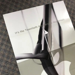 28 YEARS AGO! - 20th Anniversary Macintosh TAM Poster - Authentic Apple Computer - Photo 1/6