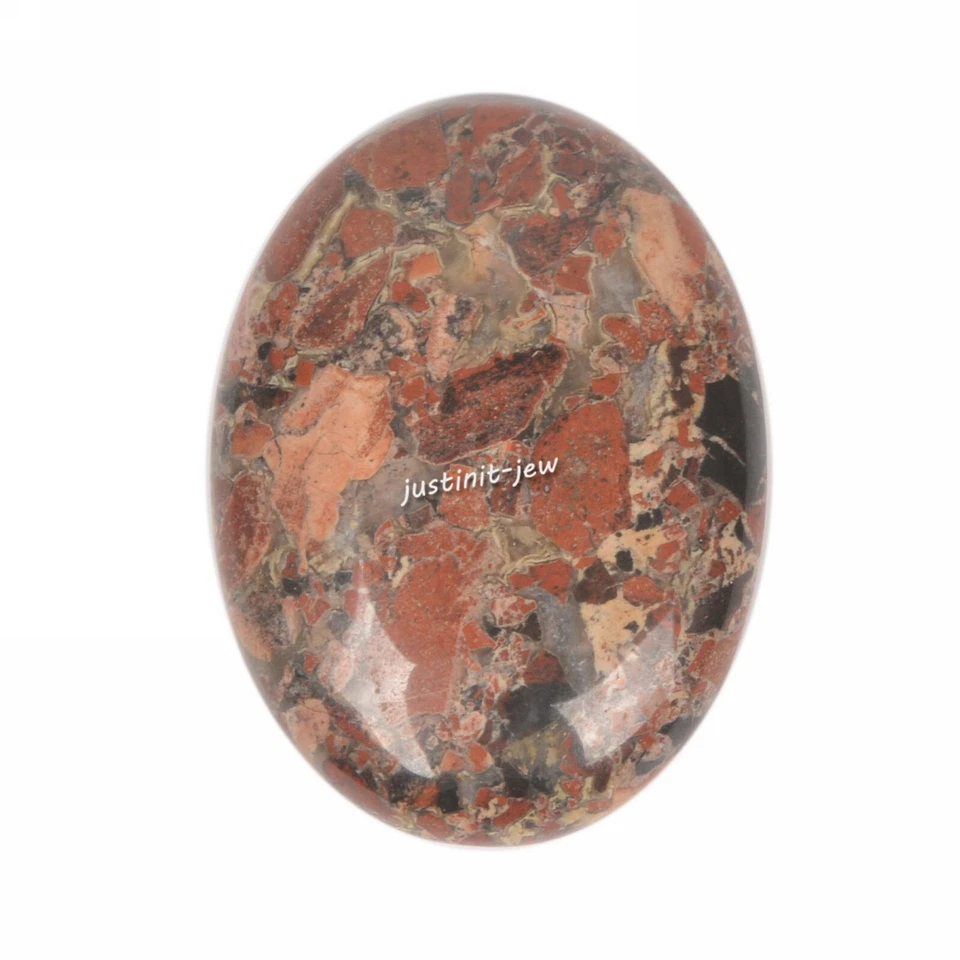 40mm oval flatback cab cabochon gemstone beads polished jewelry making - Image 1 of 1