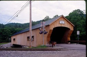 Historic structures-Covered Bridge @ Bartonsville Vermont. 2014 Kodak slide - Picture 1 of 2