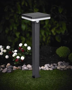 MeLiTec Solar-Gartenleuchte, Solar-Gartenlampe, Bewegungsmelder, schwarz, SO48-1 - Bild 1 von 7