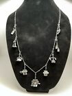 SWEET ROMANCE USA Assorted 3D Pewter Telephone Charm 28" Statement Necklace 