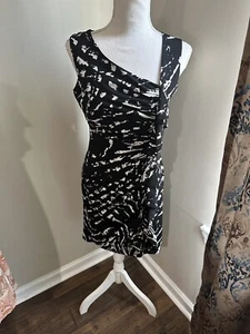 Enfocus Petite Women's Black And WhiteDress 10P - Picture 1 of 5