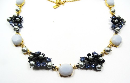 Collana di perle finte placcate oro KATE SPADE cristallo multicolore