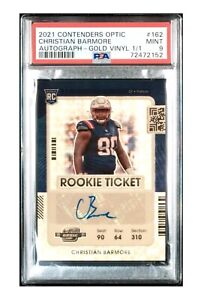 2021 CHRISTIAN BARMORE Panini Contenders Rookie Ticket Auto Gold Vinyl RC 1/1