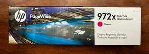 Nowe oryginalne wkłady atramentowe magenta OEM HP 972x o wysokiej wydajności - 2027 exp - Zdjęcie 1 z 6