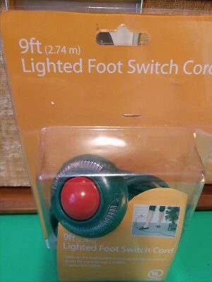 New !  Lighted Foot Switch 9 FT Long UL Listed Outlet - Image 1 of 3