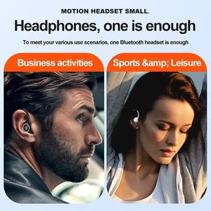 Zestaw słuchawkowy Bluetooth Haczyk na ucho Wodoodporne słuchawki Stereo Słuchawki douszne - Zdjęcie 1 z 7
