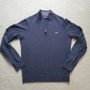 Vineyard Vines Men's Blue 1/4 Zip Sweater szXS - Picture 1 of 13