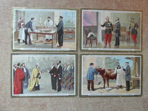 (PC) 4 x CHROMOS CHOCOLAT AIGUEBELLE 1900 SCENES DE LA VIE DE PASTEUR - Picture 1 of 2