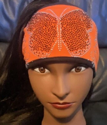 New! Harley Orange  Butterfly/ Polly Pony Headband. Original & The Best ! - Image 1 of 2