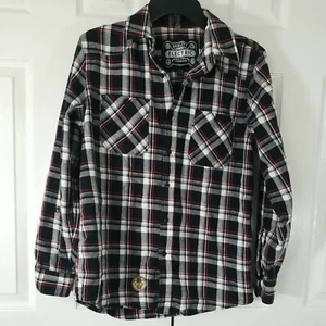 Quality Garments Electric Men's Flannel Long Sleeve Button Up Shirt Sz Small - Picture 1 of 11