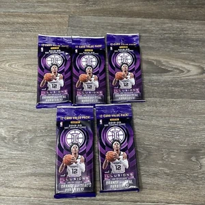 2019-20 Panini Illusions NBA Basketball Fat confezione da 5 lotto confezione valore 12 carte SIGILLATO - Foto 1 di 2