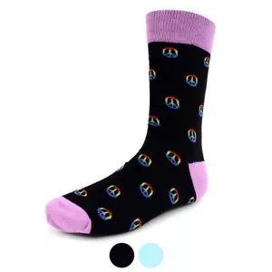 Calcetines para hombre Peace Symbol Novedad Parquet NUEVOS talla única se adaptan a la mayoría - Imagen 1 de 3