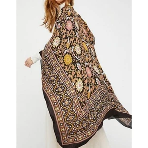 Plumero Free People Magic Dance Border Print OS Kimono Playa Cubrimiento Verano - Imagen 1 de 7