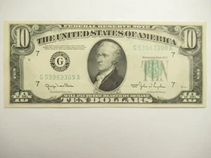 1950 US $10 FRN, UNC, Chicago - Picture 1 of 6