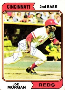 Joe Morgan Signed 1974 Topps #85 Big Red Machine HOF Reds - Bild 1 von 2