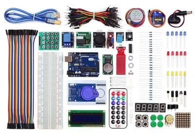 Arduino Uno Starter Kit RFID Servo LED Matrix 1602 LCD Relais in Plastikbox Set - Bild 1 von 4