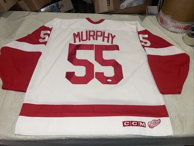 Authentic Jsa Auto Larry Murphy Detroit Red Wings Jersey Mens Xxl Ccm Euc Sewn - Image 1 of 4