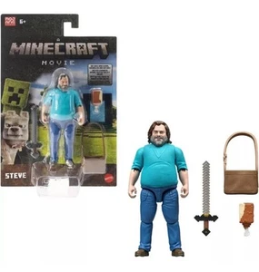 A Minecraft Movie Steve 4" Figure, with Accessories 2025 Jack Black - Picture 1 of 5